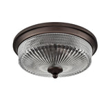 Franklite Emerson Flush Ceiling Light – Dark Brown