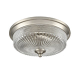 Franklite Emerson Flush Ceiling Light – Satin Nickel