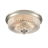 Franklite Emerson Flush Ceiling Light – Satin Nickel