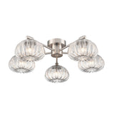 Franklite Harvest Flush Fitting – 5 Lights – Satin Nickel