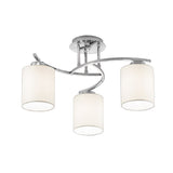 Franklite Hexx 3 Light Ceiling Light – Cylindrical Shades
