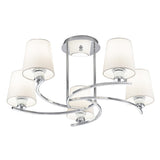 Franklite Hexx 5 Light Ceiling Light – Tapered Shades
