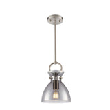 Franklite Horizon Pendant Light – Satin & Smoked Glass