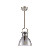 Franklite Horizon Pendant Light – Satin & Smoked Glass