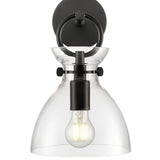 Franklite Horizon Wall Light – Matt Black & Clear Glass