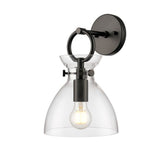 Franklite Horizon Wall Light – Matt Black & Clear Glass