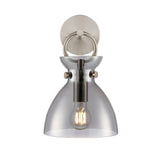 Franklite Horizon Wall Light – Satin Nickel & Smoked Glass