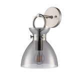 Franklite Horizon Wall Light – Satin Nickel & Smoked Glass