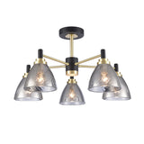 Franklite Metro Semi-Flush Fitting – 5 Lights – Satin Brass