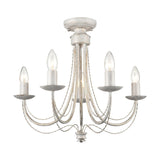 Franklite Philly Light Fitting – 5 Lights – White and Gold