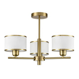 Franklite Polaris 3 Light Fitting – Aged Brass