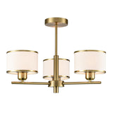 Franklite Polaris 3 Light Fitting – Aged Brass