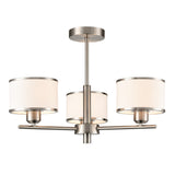 Franklite Polaris 3 Light Fitting – Satin Nickel