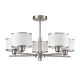 Franklite Polaris 5 Light Fitting – Satin Nickel