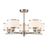 Franklite Polaris 5 Light Fitting – Satin Nickel