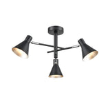 Franklite Skoop 3 Light Fitting – Black and Silver