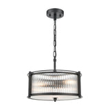 Franklite Sloane 3 Light Pendant – Matte Black