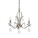 Franklite Willow Chandelier – 3 Lights – Satin Nickel