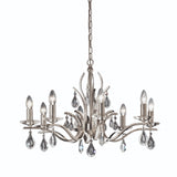 Franklite Willow Chandelier – 8 Lights – Satin Nickel