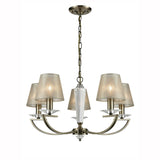 Franklite Artemis Bronze Pendant Light – 5 Lights with Shades