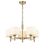 Franklite Barolo Light Fitting – 5 Lights – Aged Brass
