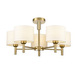 Franklite Barolo Light Fitting – 5 Lights – Aged Brass