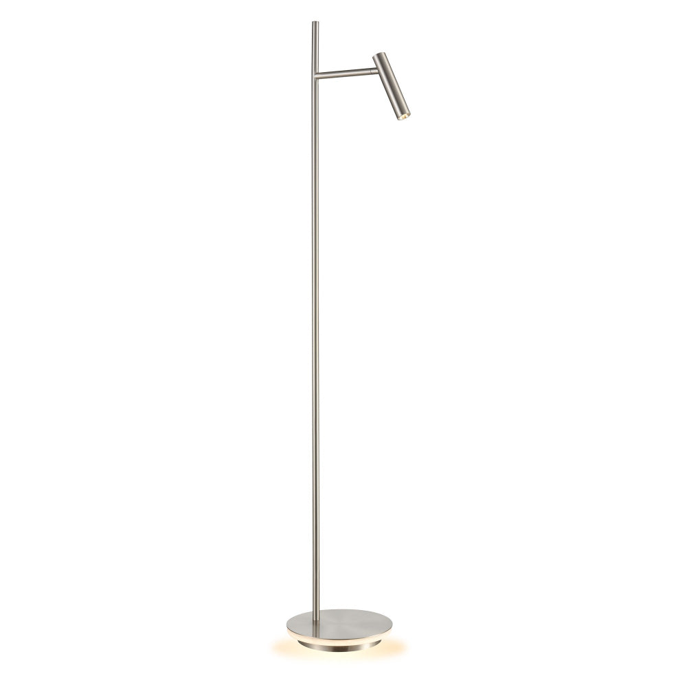 Franklite Lewis LED Floor Lamp – Satin Nickel