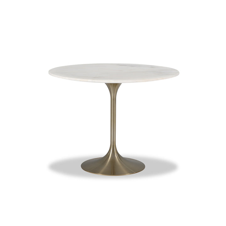 Liang & Eimil Telma Dining Table in Brass and White Marble - Small
