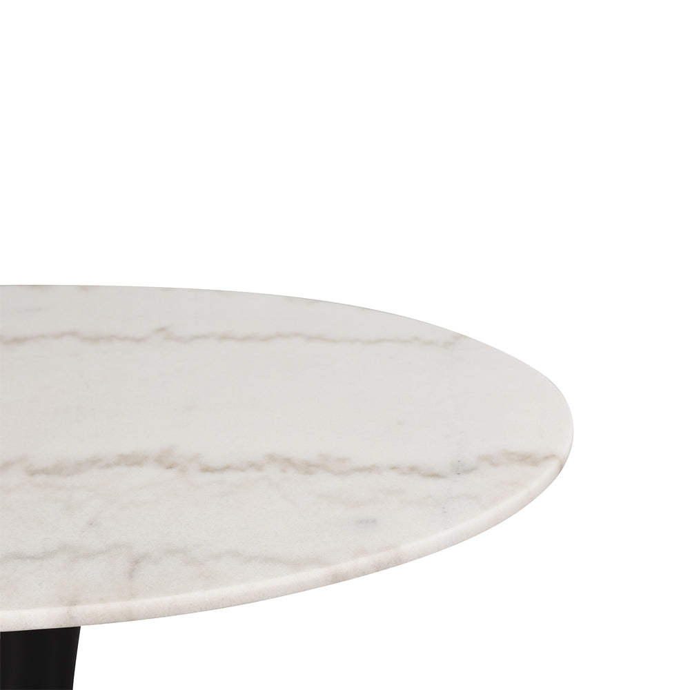 Liang & Eimil Telma Dining Table in Matt Black and White Marble - Small