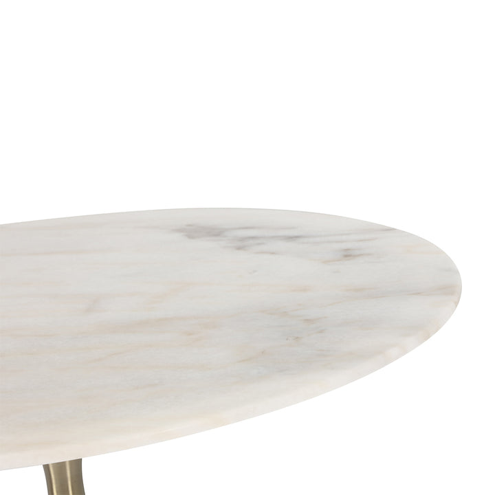 Liang & Eimil Telma Dining Table in Brass and White Marble - Large