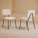 Liang & Eimil Tatini Dining Chair Boucle Sand Upholstery - Set of 2