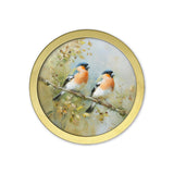 Garden Birds Print - Gold Round Box Frame – Set of 8