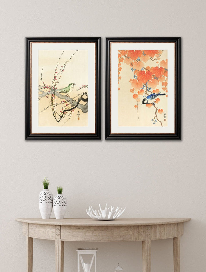 Garden Birds by Ohara Koson – York Slim Framed Print