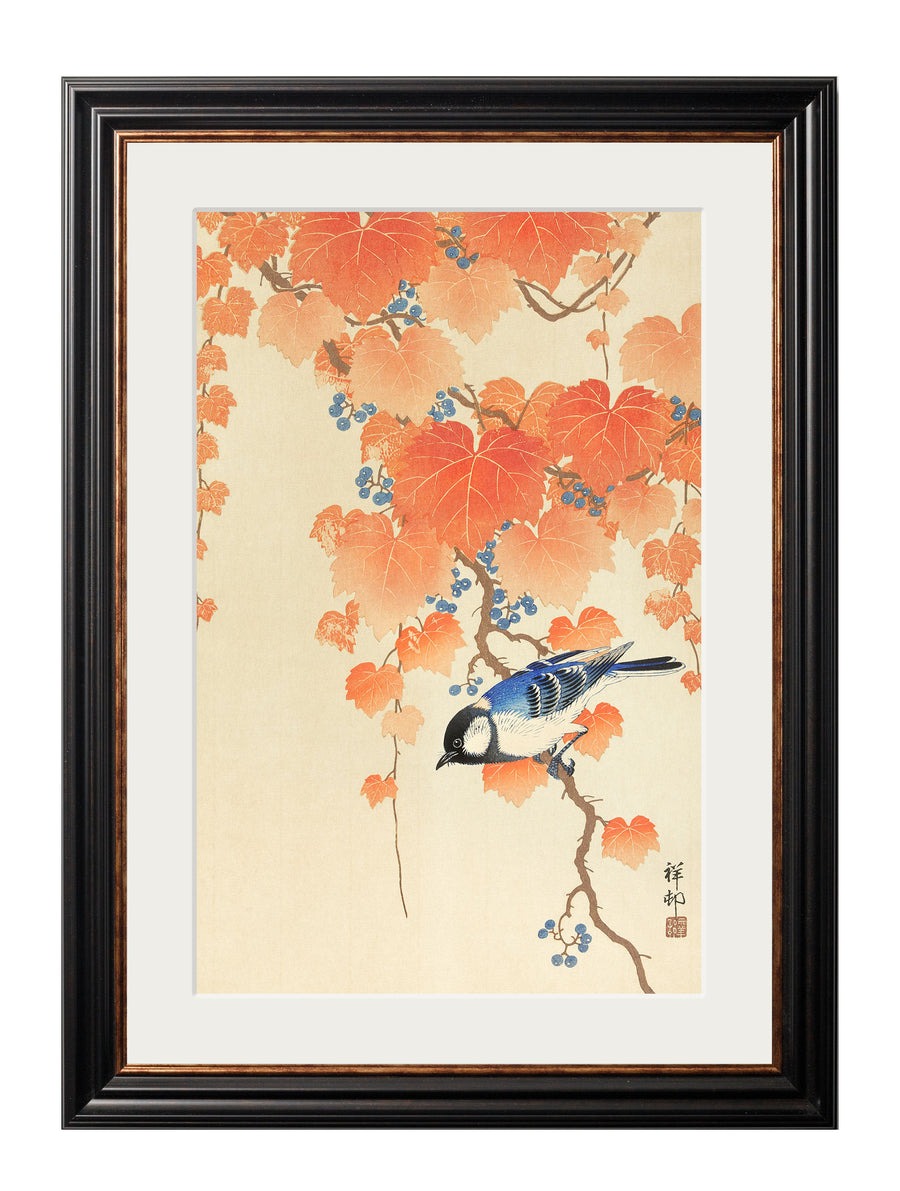 Garden Birds by Ohara Koson – York Slim Framed Print