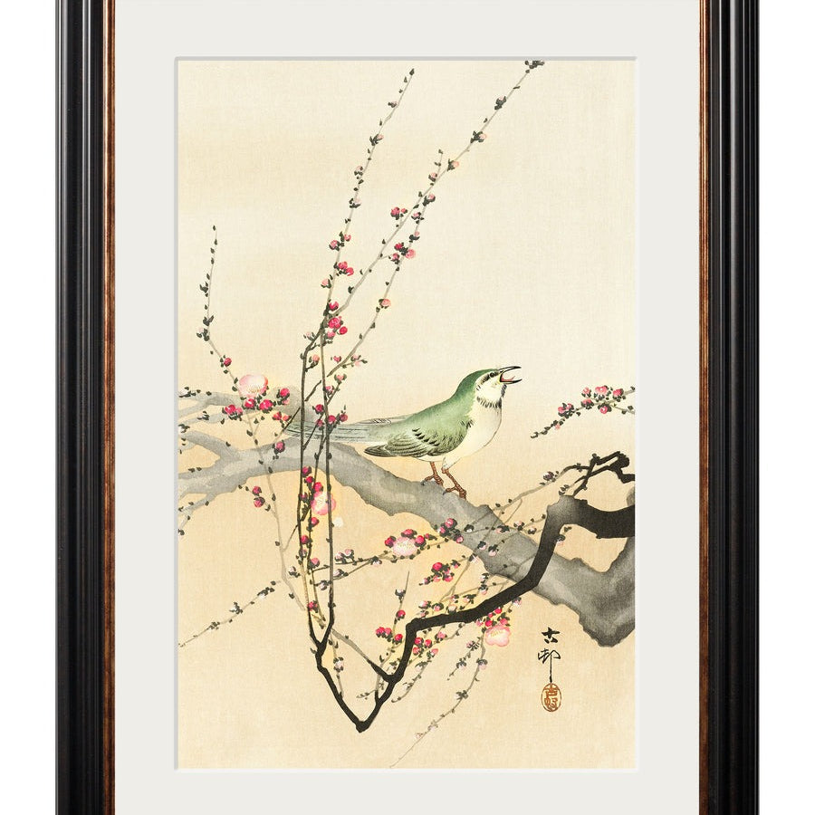 Garden Birds by Ohara Koson – York Slim Framed Print