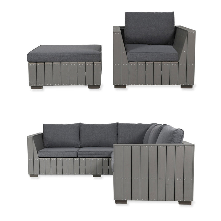 Garden Trading Bosham Corner Sofa Set – Grey Polywood
