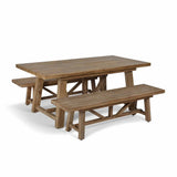 Garden Trading Chilford Dining Table & Bench Set – Acacia Wood