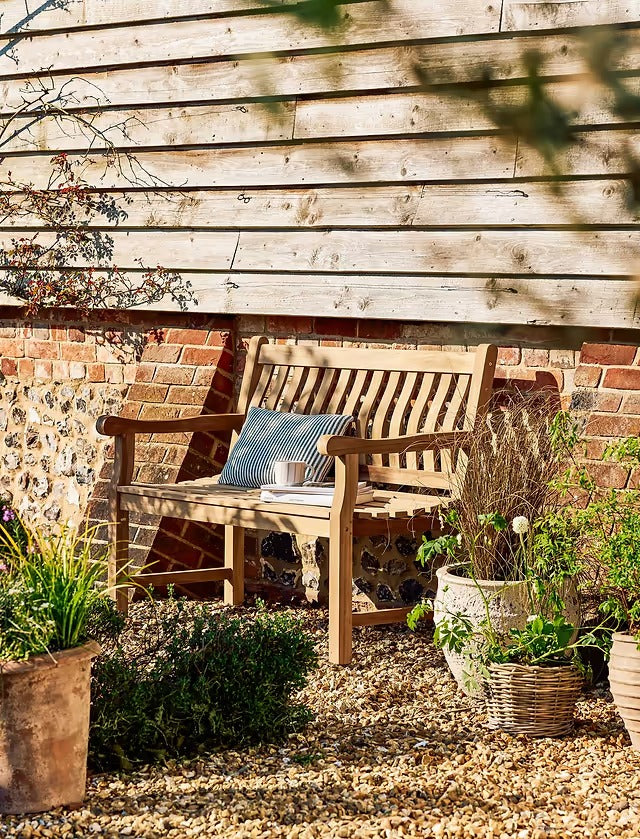 Garden Trading Ergo Teak Bench – 2 Seater