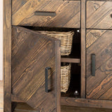 Garden Trading Fawley Chevron Sideboard – Antique Brown
