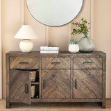 Garden Trading Fawley Chevron Sideboard – Antique Brown