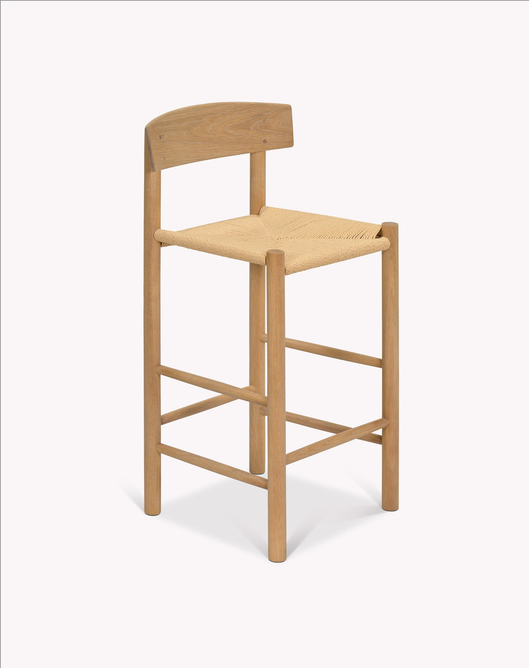 Garden Trading Longworth Bar Stool with Back – Natural