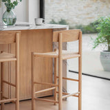 Garden Trading Longworth Bar Stool with Back – Natural