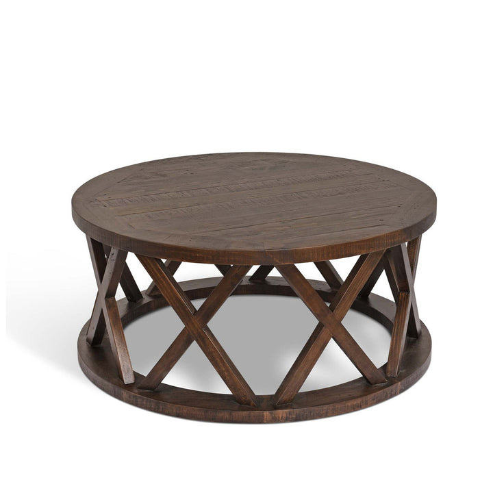 Garden Trading Oxhill Round Coffee Table – Antique Brown