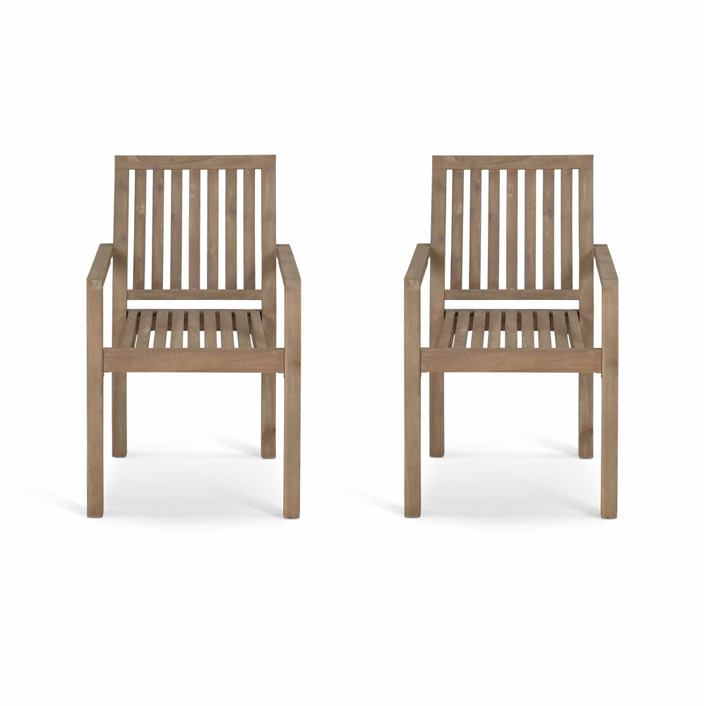 Garden Trading Porthallow Dining Chairs with Arms – Set of 2
