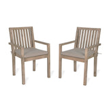 Garden Trading Porthallow Dining Chairs with Arms – Set of 2