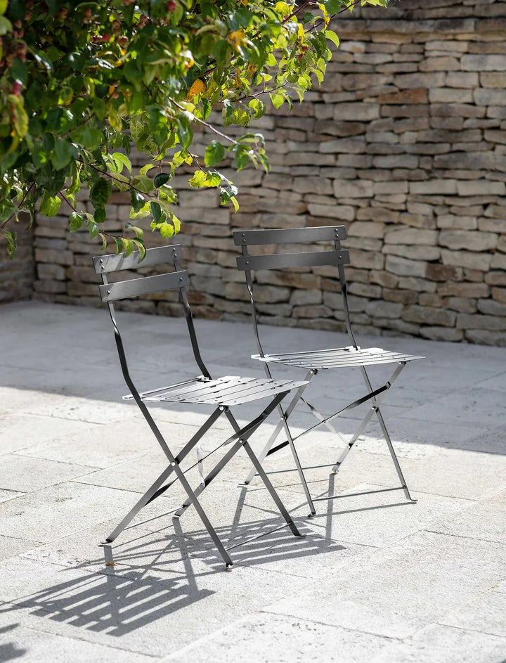 Garden Trading Rive Droite Bistro Chair – Silver – set of 2