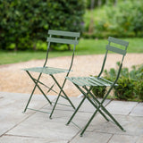 Garden Trading Rive Droite Bistro Chair – Thistle Green – set of 2