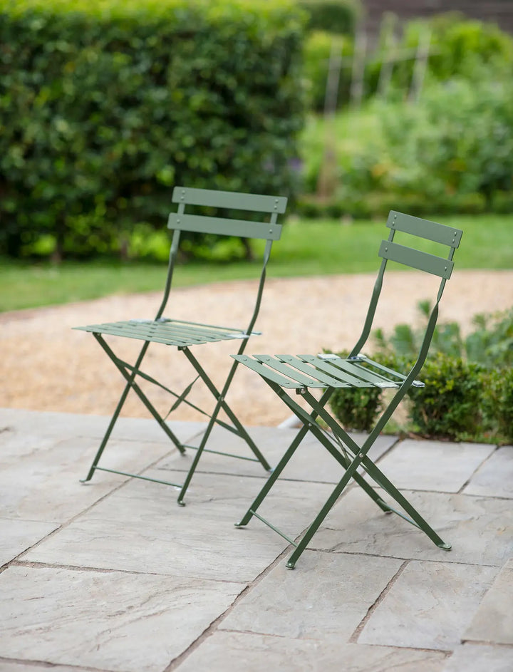 Garden Trading Rive Droite Bistro Chair – Thistle Green – set of 2