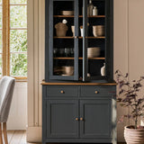 Garden Trading Walcote Glass Display Cabinet – Forest Green