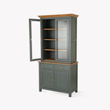 Garden Trading Walcote Glass Display Cabinet – Forest Green